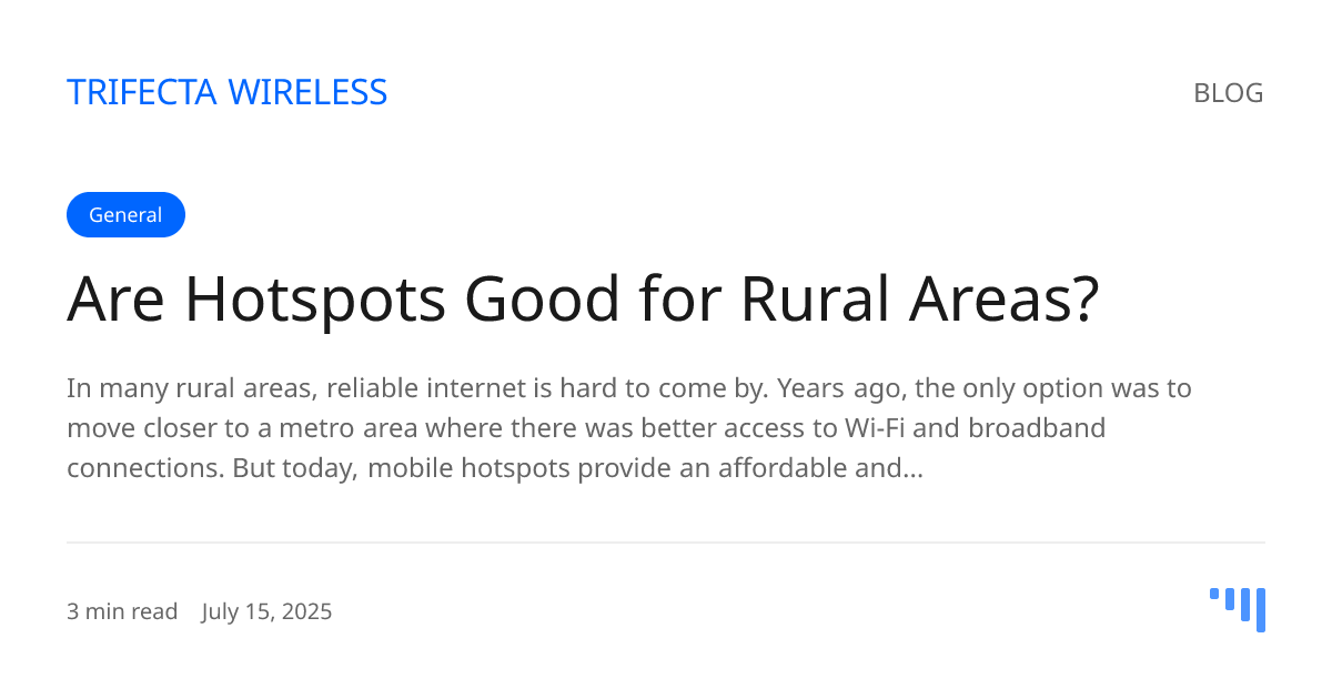 Are Hotspots Good for Rural Areas?